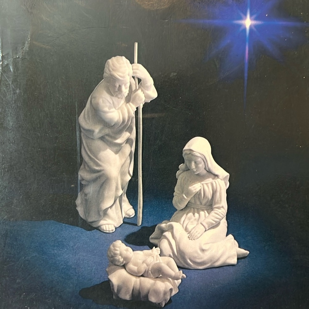 Avon Nativity Collectibles-The Holy Family-Joseph, Mary, and baby Jesus.